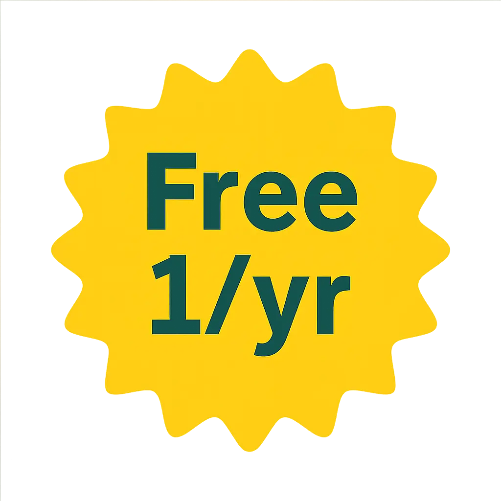 Free 1 Year
